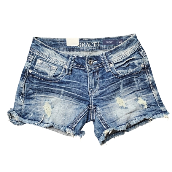 Grace Pants - NWOT Grace Women's Blue Denim Shorts